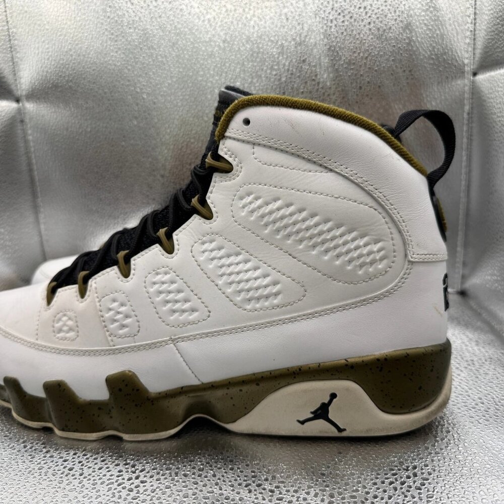 Size 10.5 Jordan 9 Retro Statue High White Mens Basketball Shoes 302370-109 - Picture 7 of 11